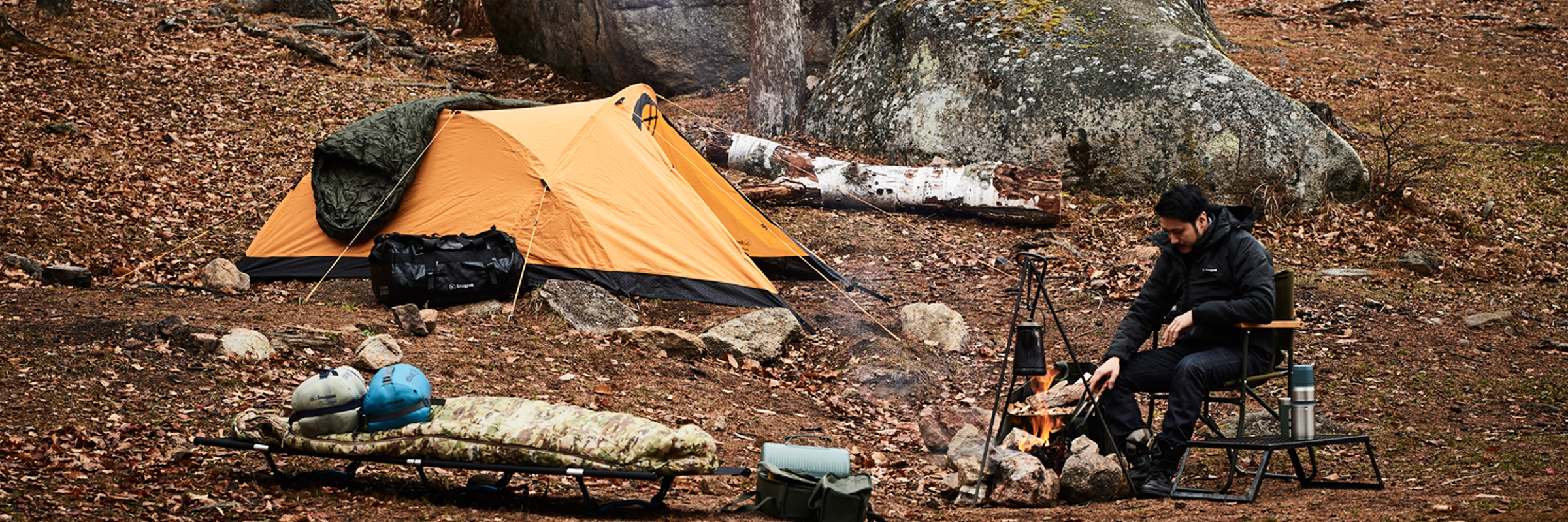 Snugpak(スナグパック) ジャーニートリオ 3人用 ドーム型テント フットプリント付属 防風 耐水圧4000 おうちキャンプ 釣り イ  定番のお歳暮 アウトドア、釣り、旅行用品