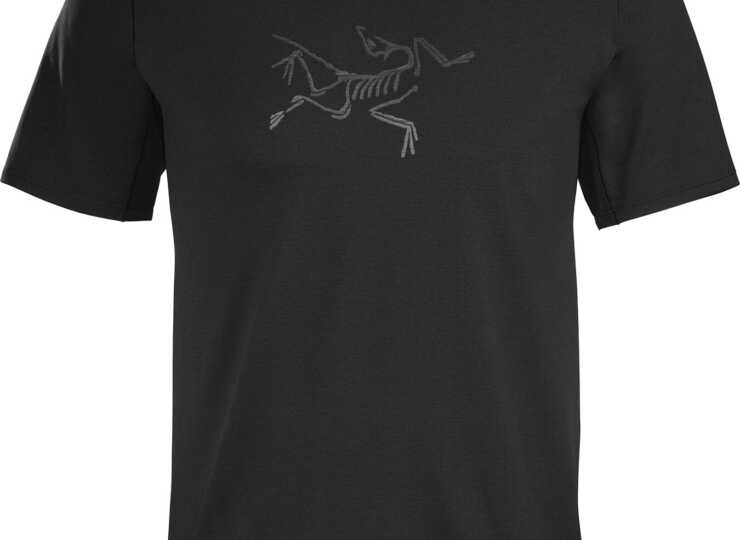 Arc’teryx アークテリクス　Cormac Logo SS arcteryx-アークテリクス　 archaeopteryx-t-shirt-ss-mens　アーキオプテリクMen’s コーマックロゴSSシャツ　黒　機能Tシャツ | Namche  Bazar
