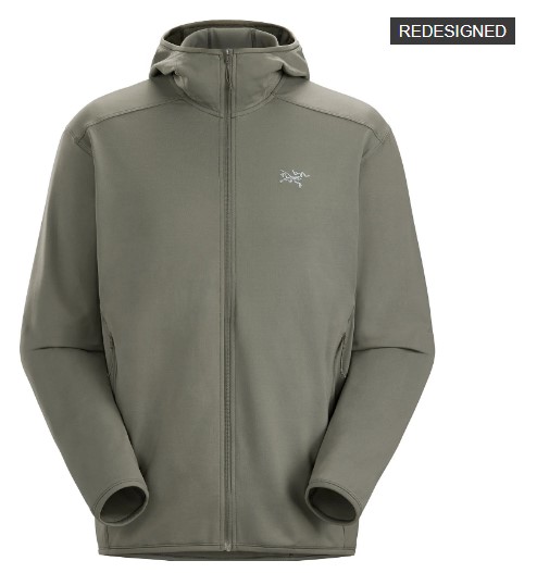 Arc’teryx アークテリクス　Kyanite LightWeight Hoody Men’s　カイヤナイトライトウェイト　フーディメンズ　 Forageグレーカーキ　フリースパーカ | Namche Bazar