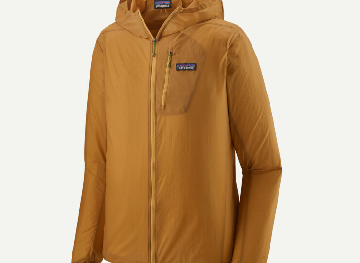 patagonia フーディニ　イエロー ウィンドブレーカー Runners Pulse